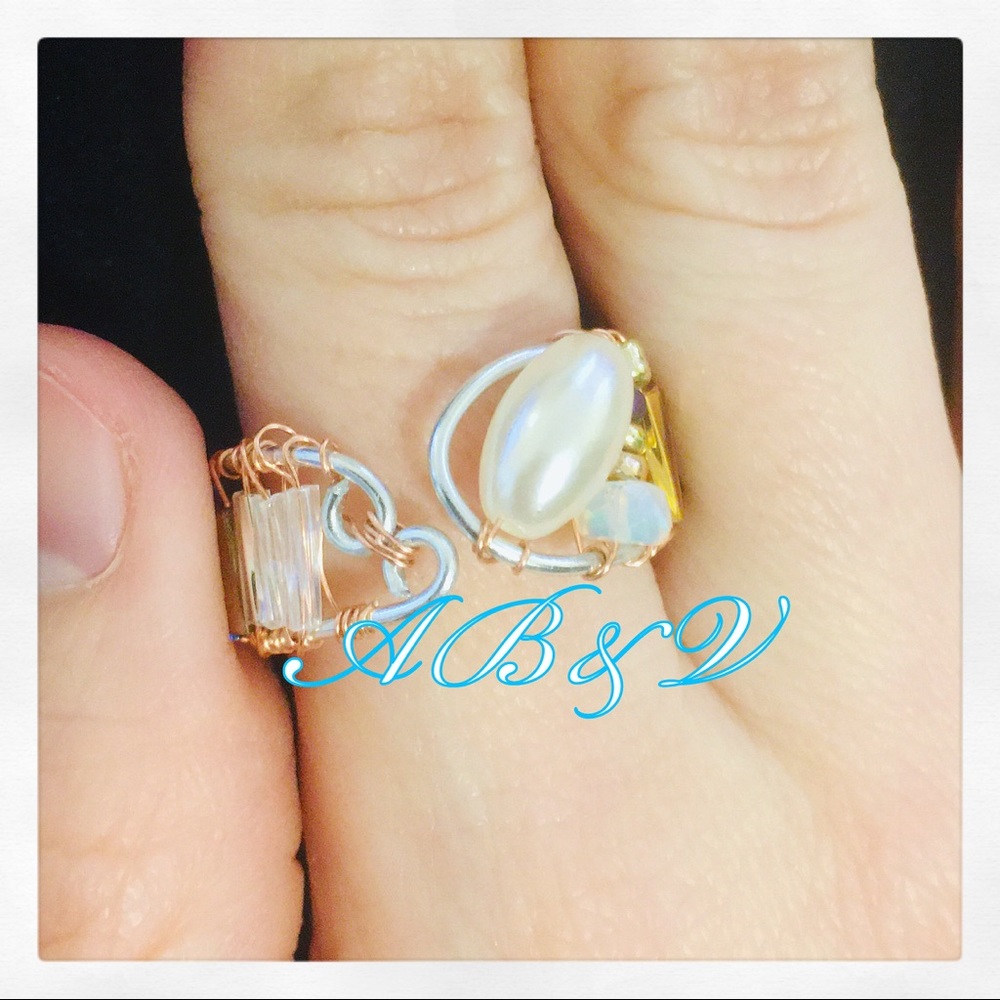 Ethiopian Fire Opal Adjustable Ring